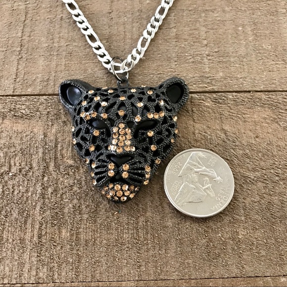 🆕 3D Crystal Leopard Pendant Alloy/Stainless Steel - Picture 3 of 4